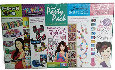 

Grab Offers Perfect 5 in 1 Part Pack Fashion Loom,Tape Art,Body Art, Boutique And Nail Salon For Kids.