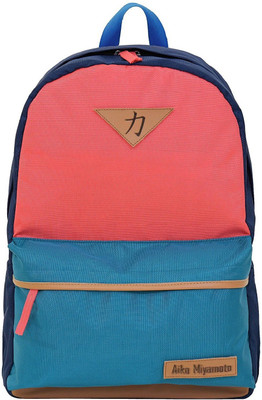 

AIKO MIYAMOTO Super Light Weight Waterproof 21 L Laptop Backpack(Pink, Blue)