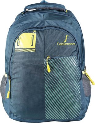 

FabSeasons High Density Polyester Printed Green Backpack Bag for Multipurpose use Like School, College Office, Travel etc with Raincover and Laptop holder 26 L Laptop Backpack(Blue)