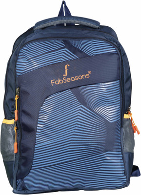 

FabSeasons High Density Polyester Printed Blue Backpack Bag for Multipurpose use Like School, College Office, Travel etc with Raincover and Laptop holder 26 L Laptop Backpack(Blue)