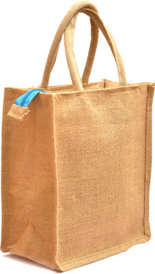 

AGGDA Plain Jute Burlap Lunch tiffin Outdoor handbag Bag working office bag (Nursery/Play School) Waterproof Multipurpose Bag(Brown, 12 L)