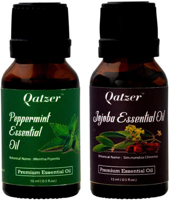

Qatzer Peppermint essential oil Jojoba essential oil combo- 100% Premium(30 ml)