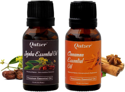 

Qatzer Jojoba essential oil Cinnamon essential oil combo- 100% Premium(30 ml)