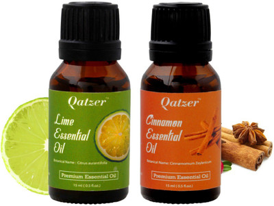 

Qatzer Lime essential oil Cinnamon essential oil combo- 100% Premium(30 ml)