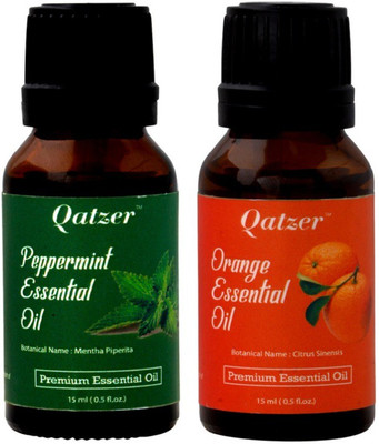 

Qatzer Peppermint essential oil Orange essential oil combo- 100% Premium(30 ml)
