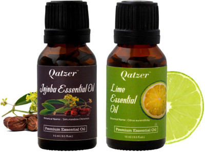 

Qatzer Jojoba essential oil Lime essential oil combo- 100% Premium(30 ml)
