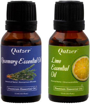 

Qatzer Rosemary essential oil Lime essential oil combo- 100% Premium(30 ml)