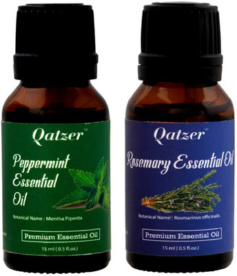 

Qatzer Peppermint essential oil Rosemary essential oil combo- 100% Premium(30 ml)