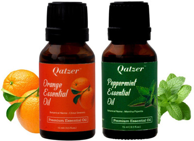 

Qatzer Orange essential oil Peppermint essential oil combo- 100% Premium(30 ml)