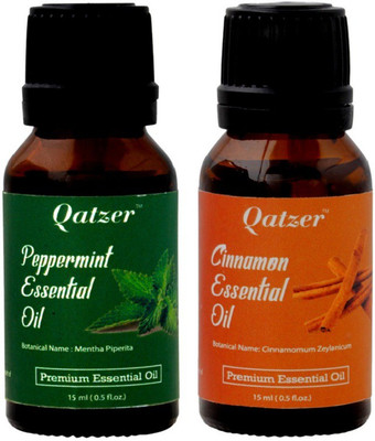 

Qatzer Peppermint essential oil Cinnamon essential oil combo- 100% Premium(30 ml)
