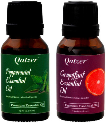 

Qatzer Peppermint essential oil Grapefruit essential oil combo- 100% Premium(30 ml)