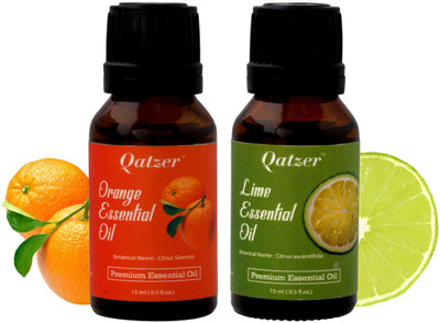 

Qatzer Orange essential oil Lime essential oil combo- 100% Premium(30 ml)