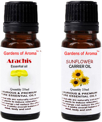 

Gardens Of Aroma Arachis Essential Oil And Sunflower Carrier Oil(20 ml)