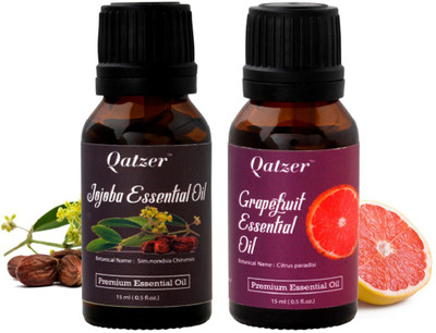 Qatzer Jojoba essential oil Grapefruit essential oil combo- 100% Premium(30 ml)