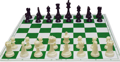 

Paramount Dealz Paramount 17"x 17" Green Professional Tournament Vinyl Roll up Chess Set (as per Fide Standards)- with 2 Extra Queens Board Game