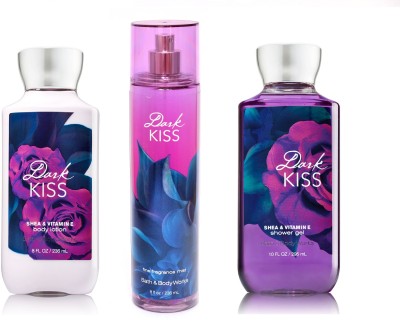 BATH & BODY WORKS Dark Kiss Gift Set Body Lotion Shower Gel and Fragrance Mist(907 g)