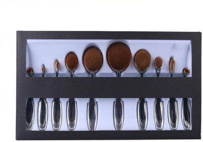 

Glorist Makeup Brushes Set Toothbrush Shaped Foundation Power Oval Cream Puff Concealer Lip Eyebrow (Pack of 10)(Pack of 10)