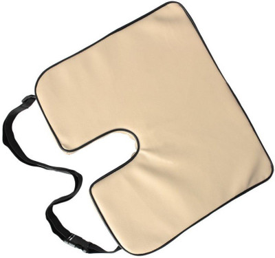 AuTO ADDiCT Beige Leatherite Car Pillow Cushion for Audi(Rectangular, Pack of 1)