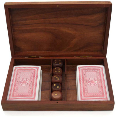

Master Piece Crafts Playing Card & Dice Set(Brown)