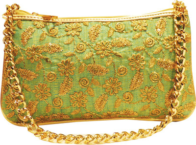Madame Exclusive Wedding, Festive, Party Green Clutch