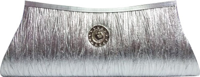 

Everglitz Casual, Party Silver Clutch
