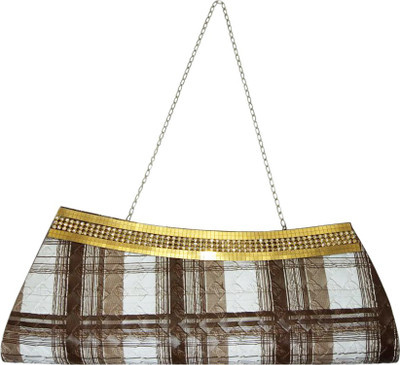 

Let's Fashion Casual, Party White, Brown Clutch, Brown;white