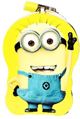 

SAPARA MINIONS PIGGY BANK WITH LOCK AND 2 KEYS METAL SET OF 1 YELLOW Coin Bank(Yellow)