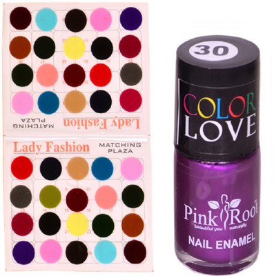 

Pink Root Nail Paint No. 30 (15ml), Lady Fashion Multi Color No. 15 Bindi(Set of 2)