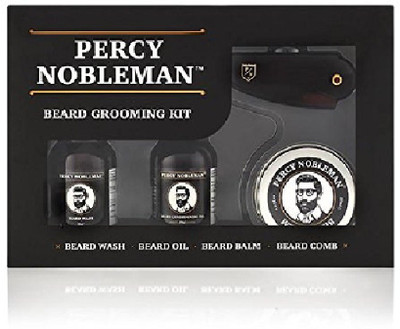 

Percy Nobleman Beard Oil, Wash, Wax and Comb Set For Men. Proudly Made in England by Europe's Leading Beard Grooming Brand(Set of 4)
