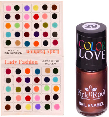 

Pink Root Nail Polish No. 29 (15ml) Lady Fashion Multi Color No. 14 Bindi(Set of 2)