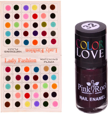 

Pink Root Nail Polish No. 32 (15ml) Lady Fashion Multi Color No. 14 Bindi(Set of 2)