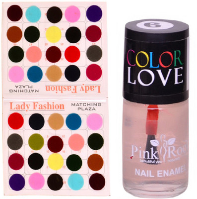 

Pink Root Nail Paint No. 06 (15ml), Lady Fashion Multi Color No. 15 Bindi(Set of 2)