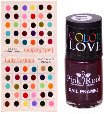 

Pink Root Nail Polish No. 11 (15ml) Lady Fashion Multi Color No. 14 Bindi(Set of 2)