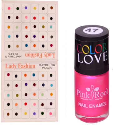 

Pink Root Nail Polish No. 47 (15ml) Lady Fashion Multi Color No. 13 Bindi(Set of 2)