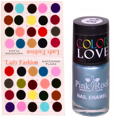 

Pink Root Nail Paint No. 18 (15ml), Lady Fashion Multi Color No. 15 Bindi(Set of 2)