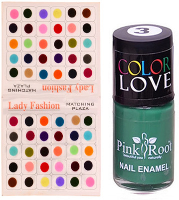 

Pink Root Nail Polish No. 03 (15ml) Lady Fashion Multi Color No. 14 Bindi(Set of 2)