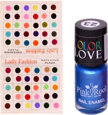 

Pink Root Nail Polish No. 23 (15ml) Lady Fashion Multi Color No. 14 Bindi(Set of 2)