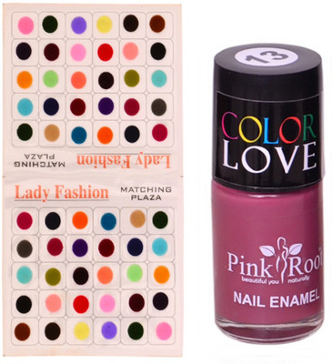 

Pink Root Nail Polish No. 13 (15ml) Lady Fashion Multi Color No. 14 Bindi(Set of 2)