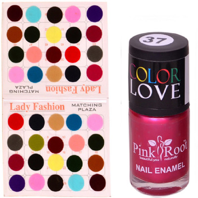 

Pink Root Nail Paint No. 37 (15ml), Lady Fashion Multi Color No. 15 Bindi(Set of 2)