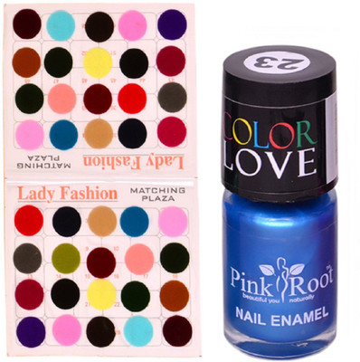 

Pink Root Nail Paint No. 23 (15ml), Lady Fashion Multi Color No. 15 Bindi(Set of 2)