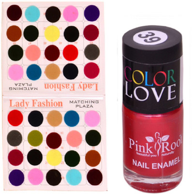 

Pink Root Nail Paint No. 39 (15ml), Lady Fashion Multi Color No. 15 Bindi(Set of 2)