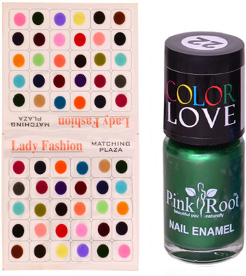 

Pink Root Nail Polish No. 22 (15ml) Lady Fashion Multi Color No. 14 Bindi(Set of 2)