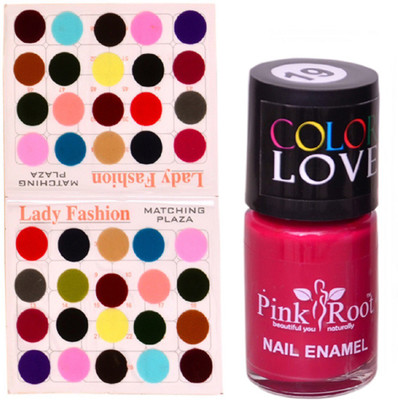 

Pink Root Nail Paint No. 19 (15ml), Lady Fashion Multi Color No. 15 Bindi(Set of 2)