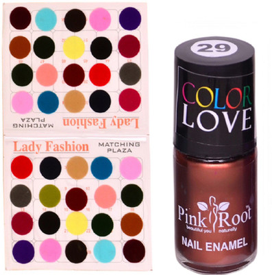 

Pink Root Nail Paint No. 29 (15ml), Lady Fashion Multi Color No. 15 Bindi(Set of 2)