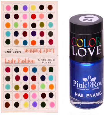 

Pink Root Nail Polish No. 21 (15ml) Lady Fashion Multi Color No. 14 Bindi(Set of 2)