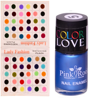 

Pink Root Nail Polish No. 05 (15ml) Lady Fashion Multi Color No. 14 Bindi(Set of 2)