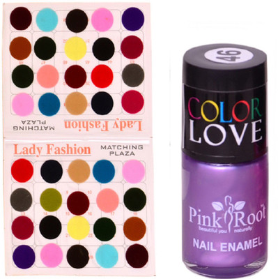 

Pink Root Nail Paint No. 46 (15ml), Lady Fashion Multi Color No. 15 Bindi(Set of 2)