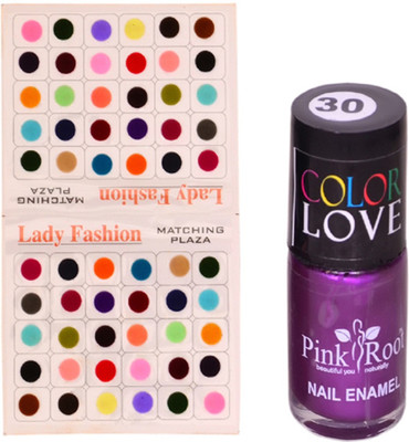 

Pink Root Nail Polish No. 30 (15ml) Lady Fashion Multi Color No. 14 Bindi(Set of 2)