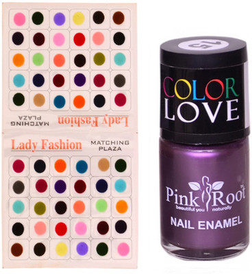 

Pink Root Nail Polish No. 15 (15ml) Lady Fashion Multi Color No. 14 Bindi(Set of 2)