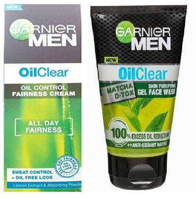 

Garnier Men Oil Clear Fairness Cream + Face Wash(Set of 2)